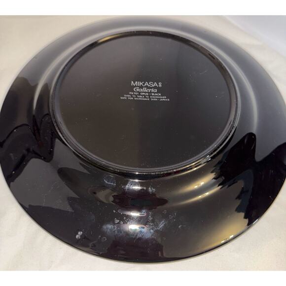 Mikasa Galleria Opus Black Calla Lily 12" Platter vintage discontinued - Picture 2 of 3